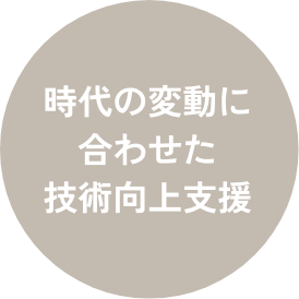 時代の変動に合わせた技術向上支援